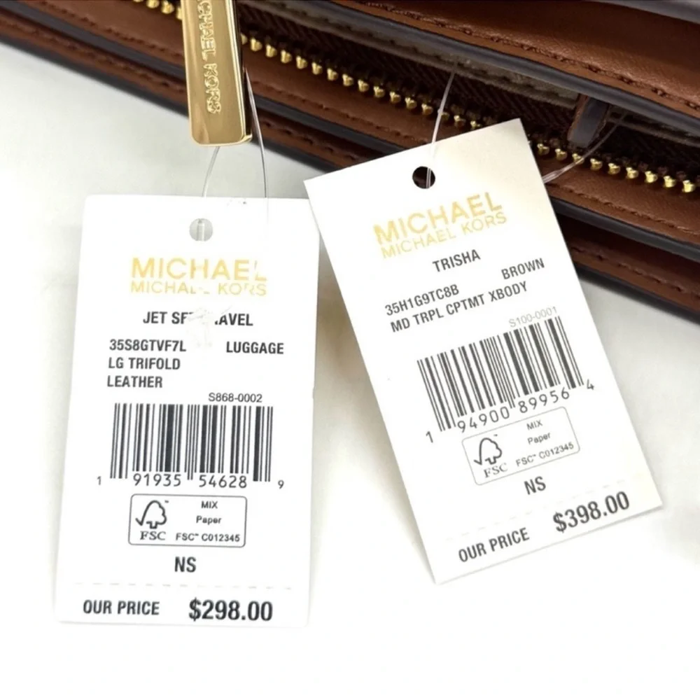 Michael Kors Trisha Medium Triple Compartment Crossbody Bag & Trifold Wallet Set